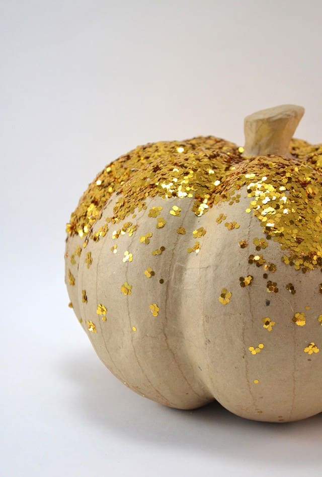 DIY Chunky Glitter Pumpkins