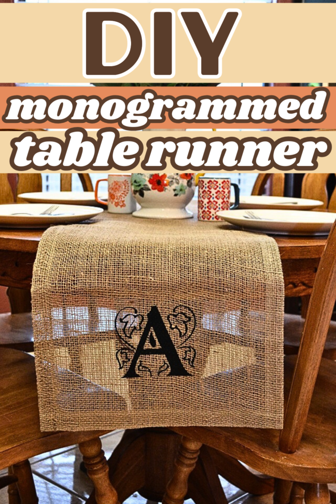 DIY Monogrammed Burlap Runner