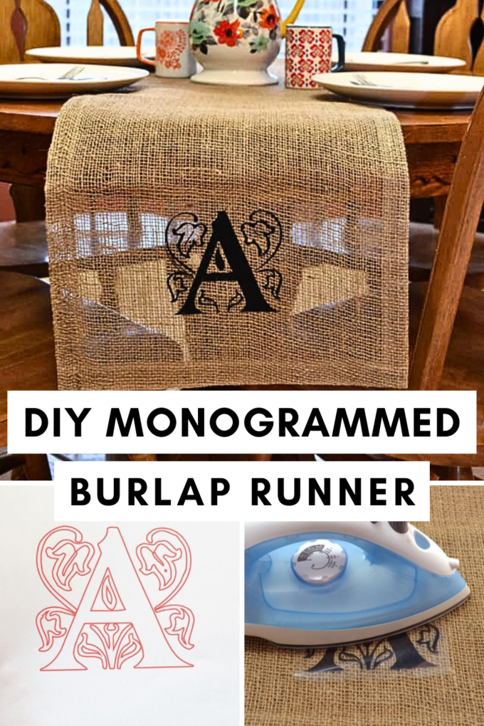 DIY Monogrammed Burlap Runner