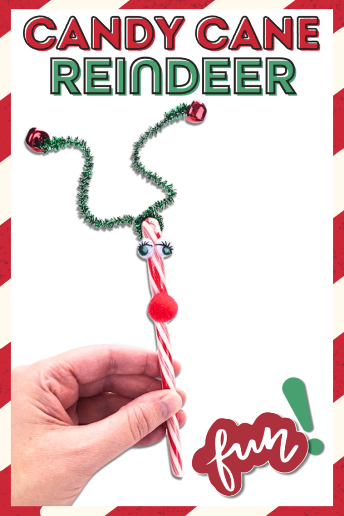 Candy Cane Reindeer Christmas Craft