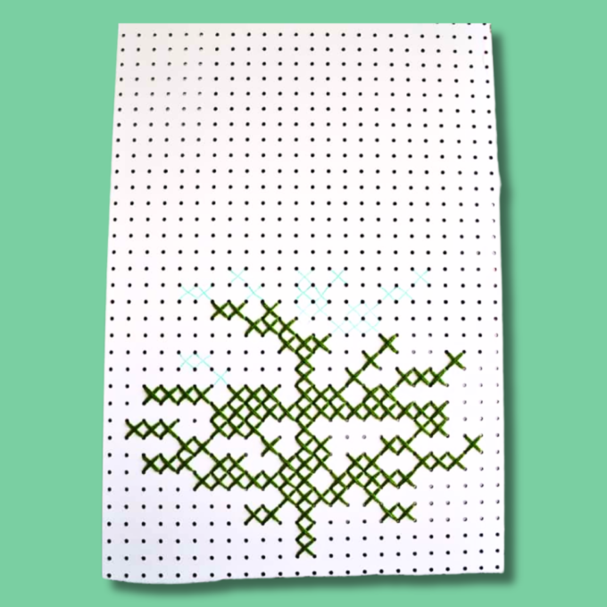 Pegboard Christmas Tree Card Holder