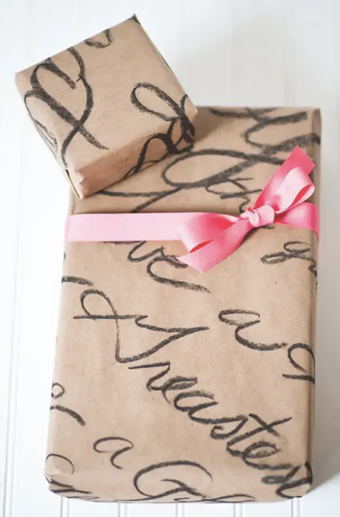 DIY Handwritten Wrapping Paper