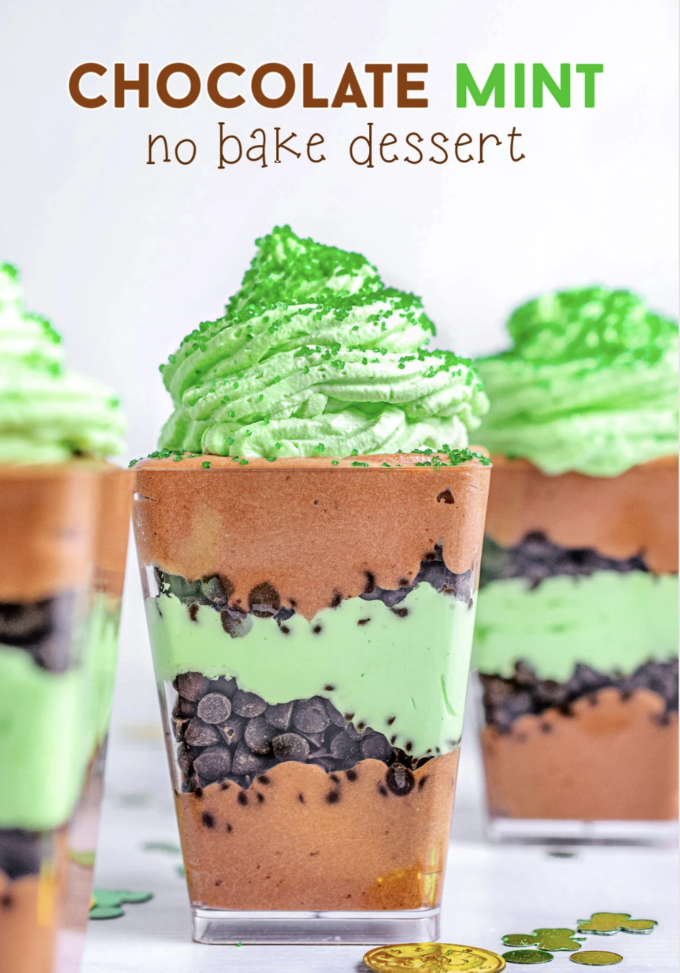 Chocolate Mint Dessert Shooters