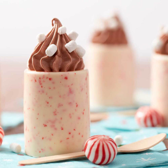 Whipped Hot Chocolate Peppermint Shots