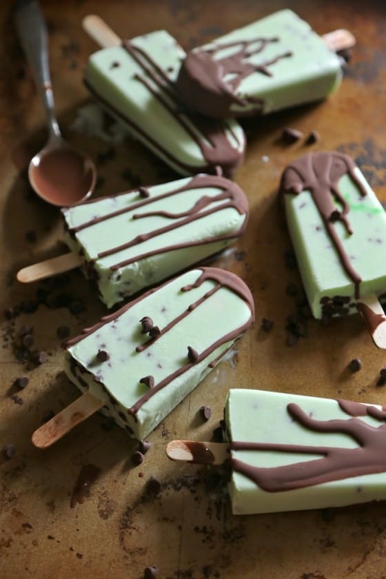 Chocolate Mint Yogurt Pops