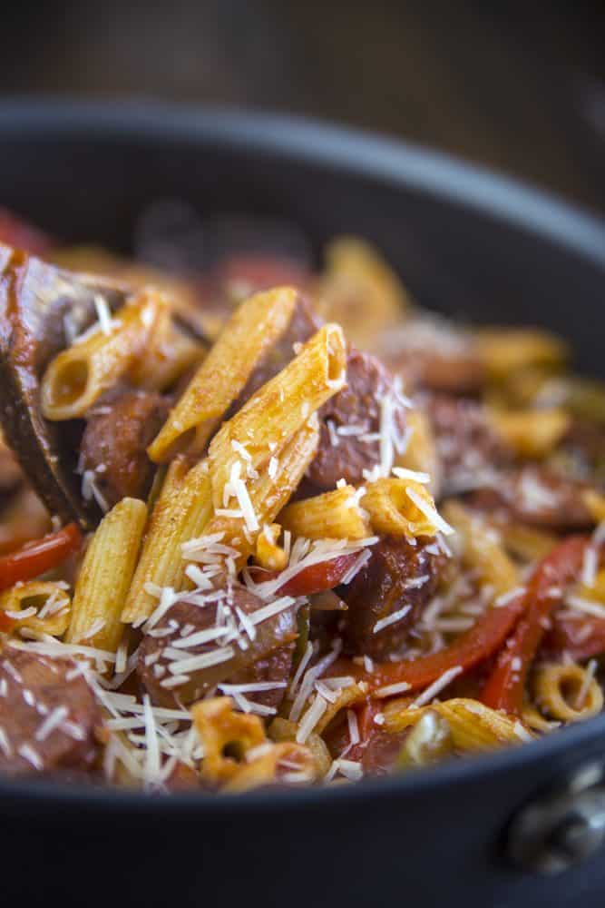 Gluten Free Skillet Sausage Pasta Recipe