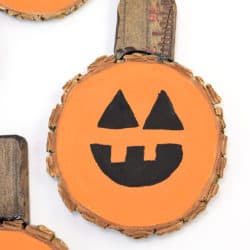 Wood Slice Jack-o-lanterns