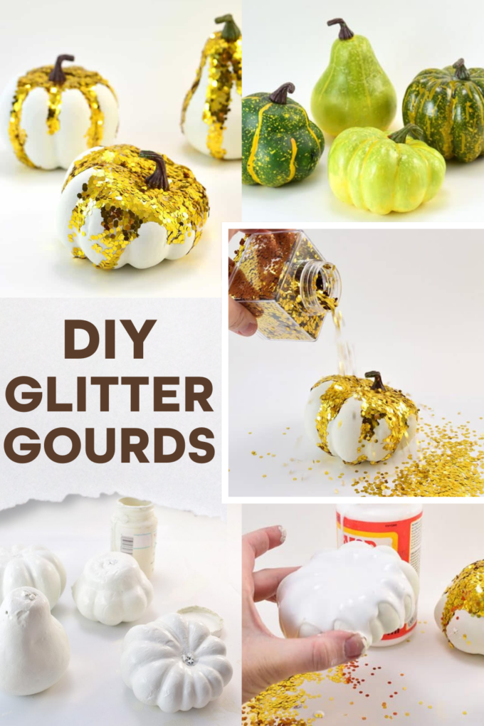 DIY GLITTER GOURDS