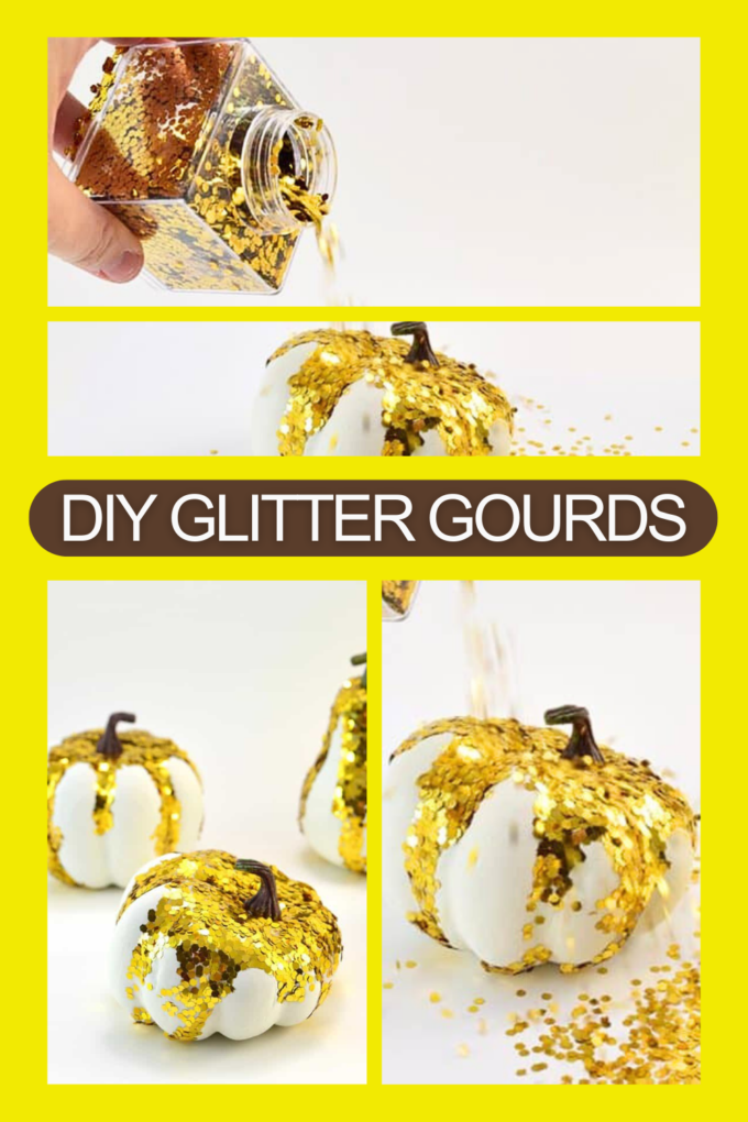 DIY GLITTER GOURDS