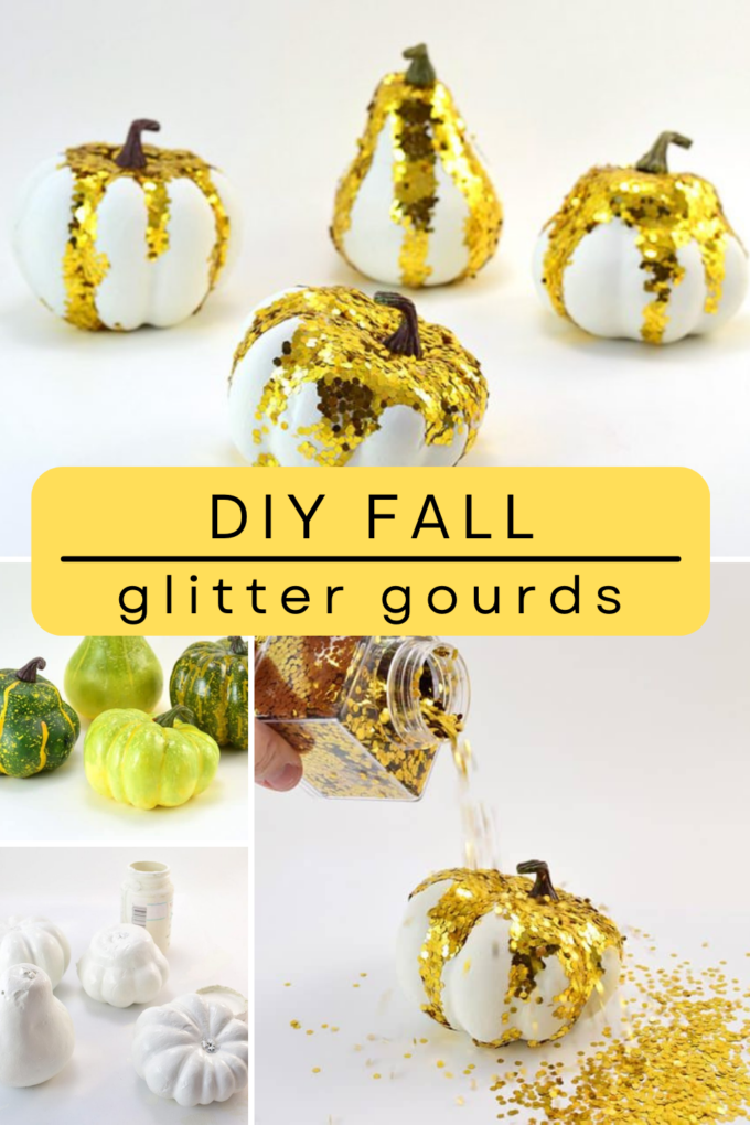 DIY GLITTER GOURDS