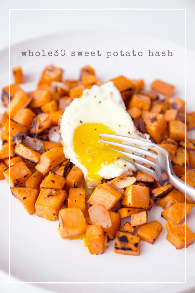 Whole30 Whole 30 Sweet Potato Hash with Fried Egg