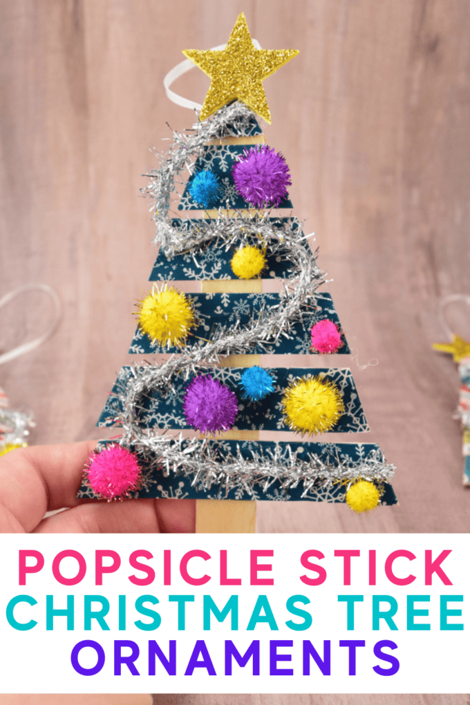 Popsicle Stick Christmas Tree Ornaments