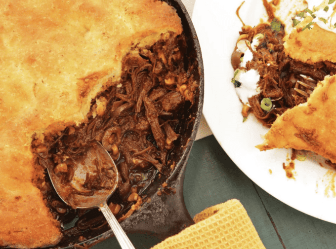Instant Pot Tamale Pie With Braised Skirt Steak, Charred Corn, and Brown Butter Cornbread Crust Recipe