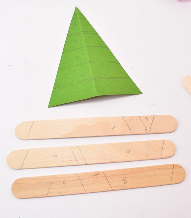 Popsicle Stick Christmas Tree Ornaments