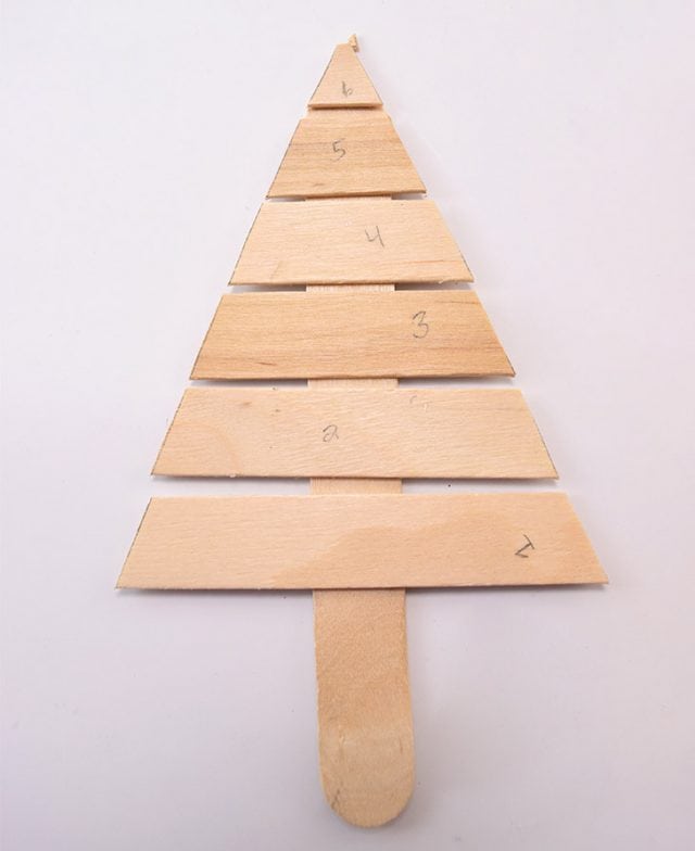 Popsicle Stick Christmas Tree Ornaments