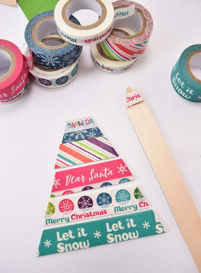 Popsicle Stick Christmas Tree Ornaments