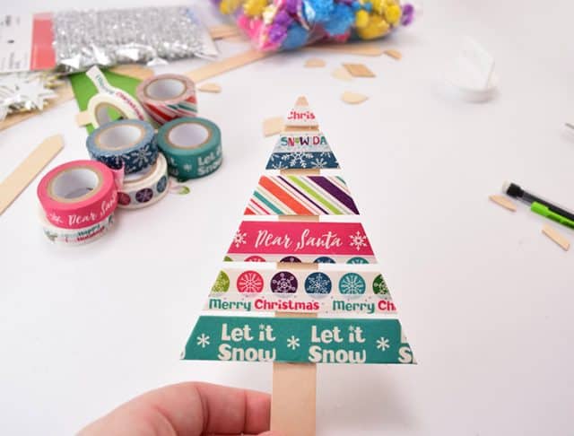 Popsicle Stick Christmas Tree Ornaments