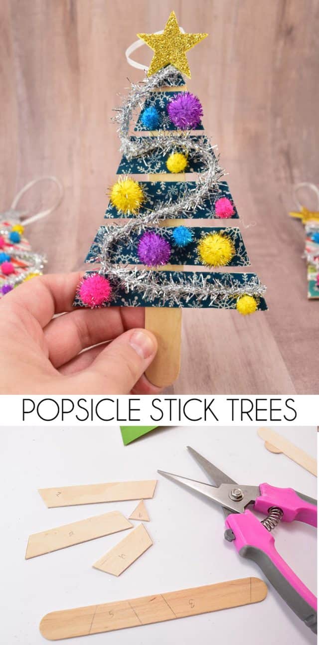 Popsicle Stick Christmas Tree Ornaments