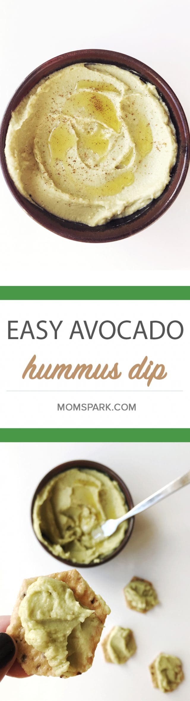 Easy Creamy Avocado Hummus Dip Recipe