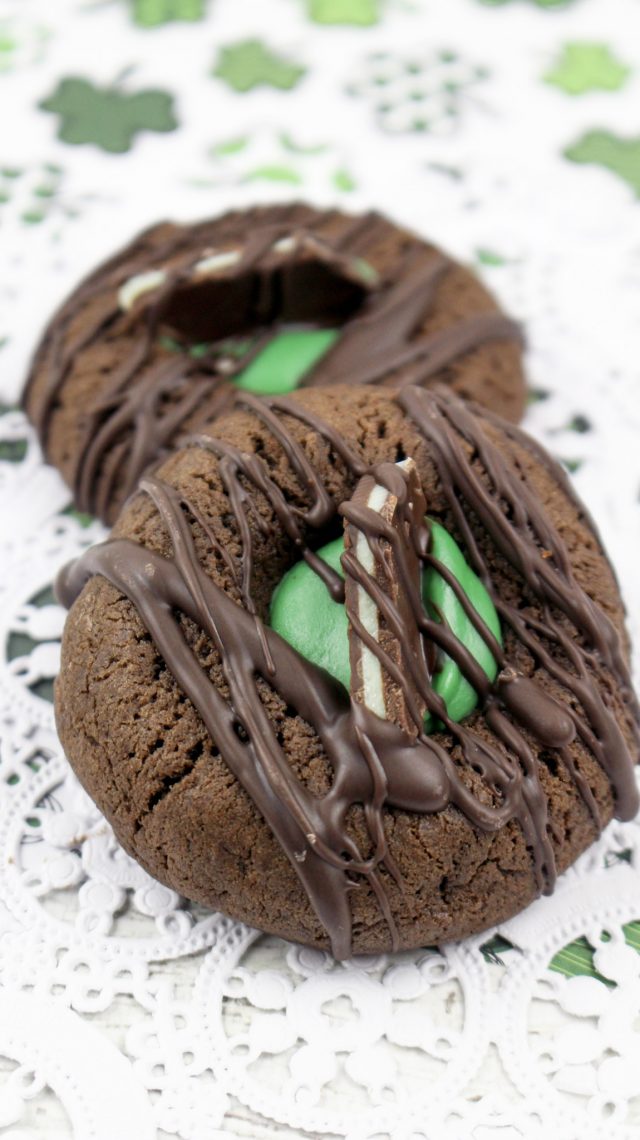 Chocolate Peppermint Thumbprint Cookies Recipe