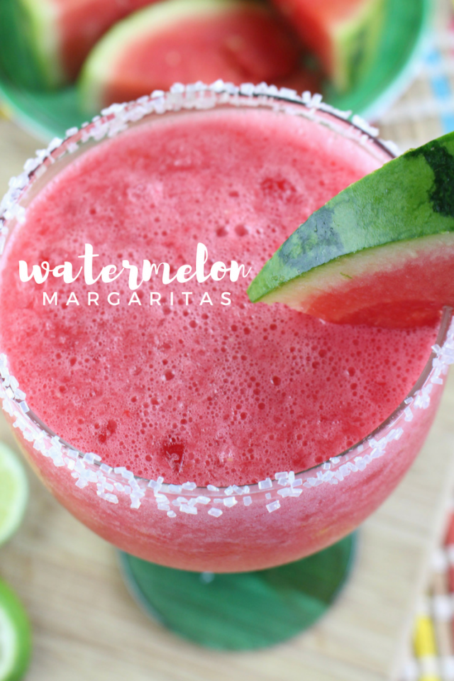 Pink & Fruity Watermelon Margaritas Recipe