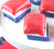 Red, White and Blue Patriotic Fudge Recipe - If you're still deciding on what dessert to make on July 4th, let me recommend this deliciously sweet red, white and blue patriotic fudge!