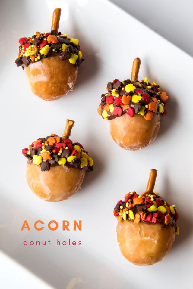 Acorn Donut Holes Fall Recipe