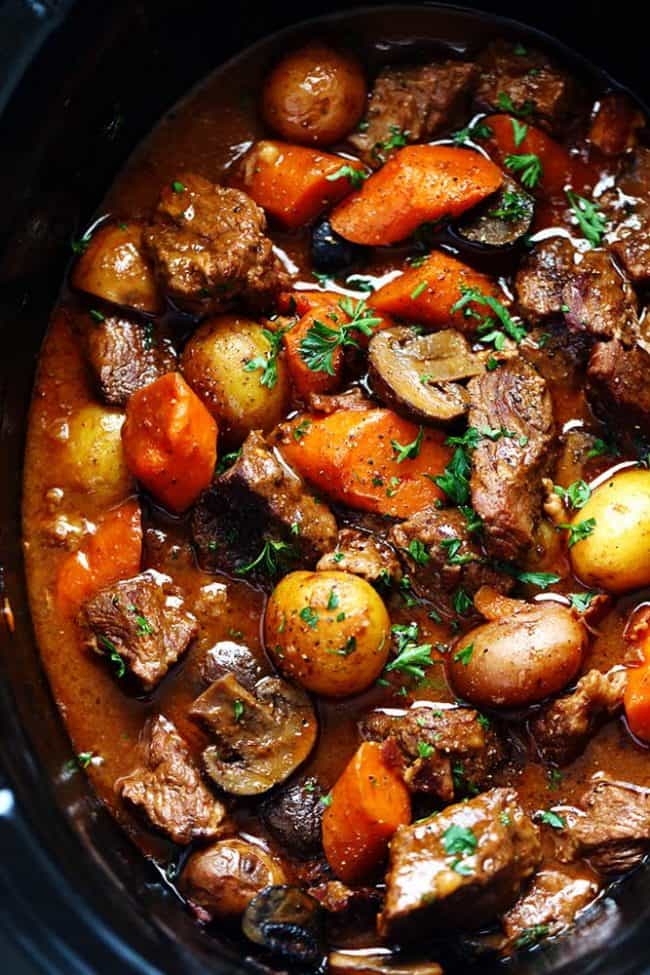 Slow Cooker Beef Bourguignon Recipe