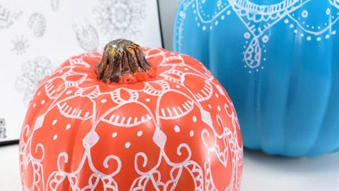 Doodle on your pumpkins with henna inspired designs for a fabulous yet simple and totally boho fall DIY!