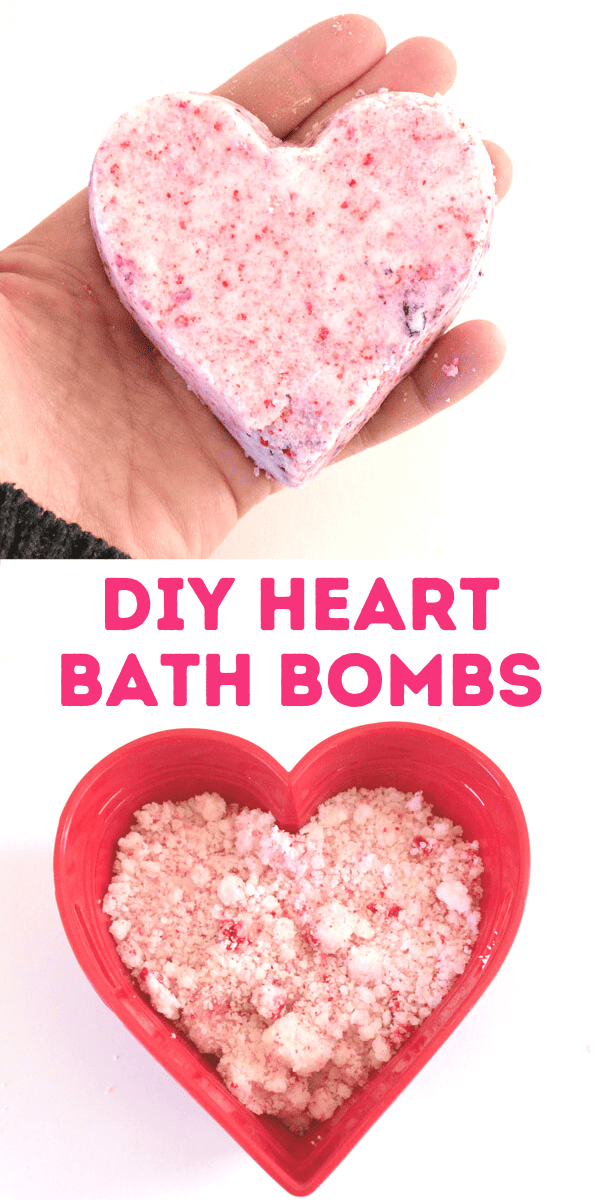 DIY Heart Shaped Bath Bombs