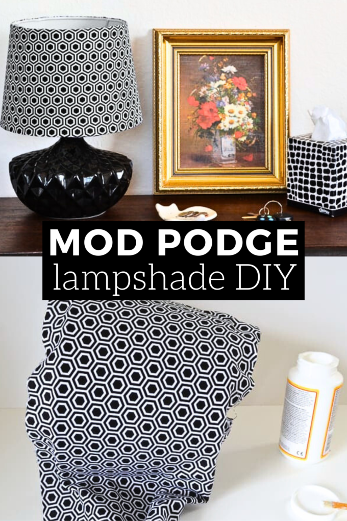 DIY Mod Podge Lampshade Makeover