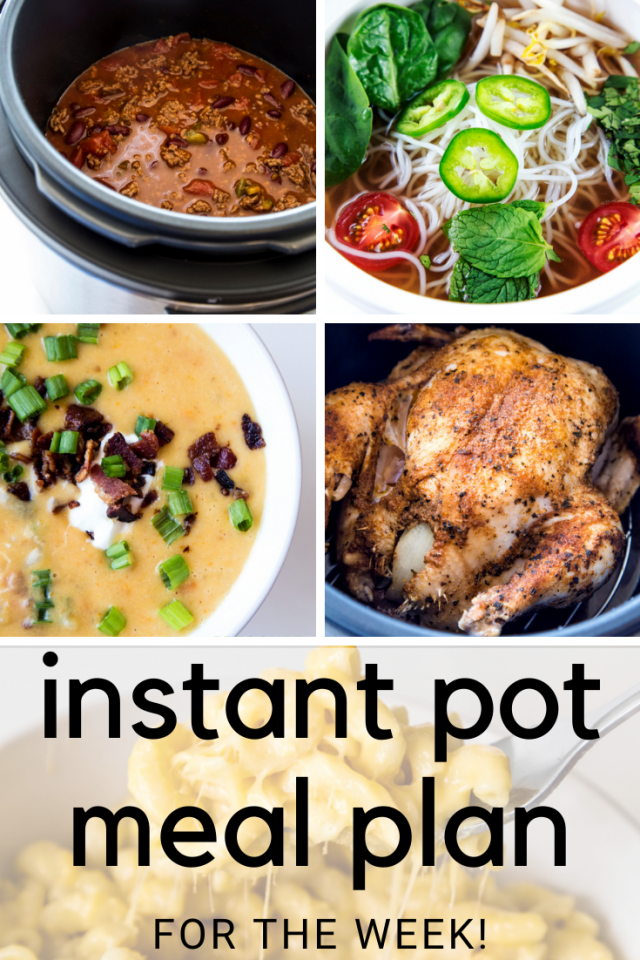 The Perfect Weekly Pressure Cooker Crock-Pot or Instant Pot Meal Plan