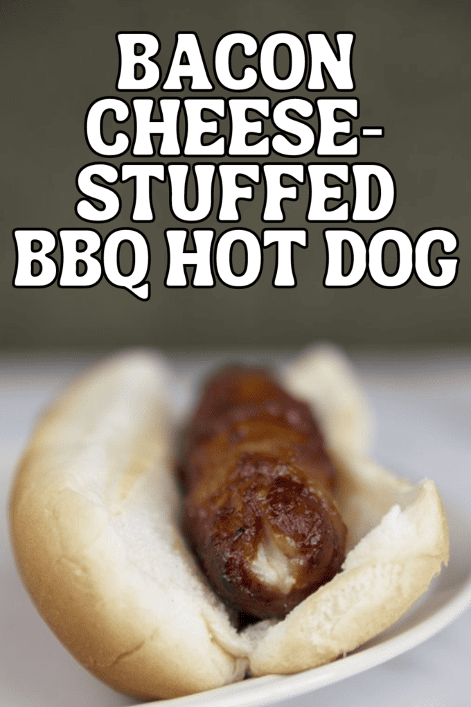 Bacon-Wrapped Cheese-Stuffed BBQ Hot Dogs Recipev