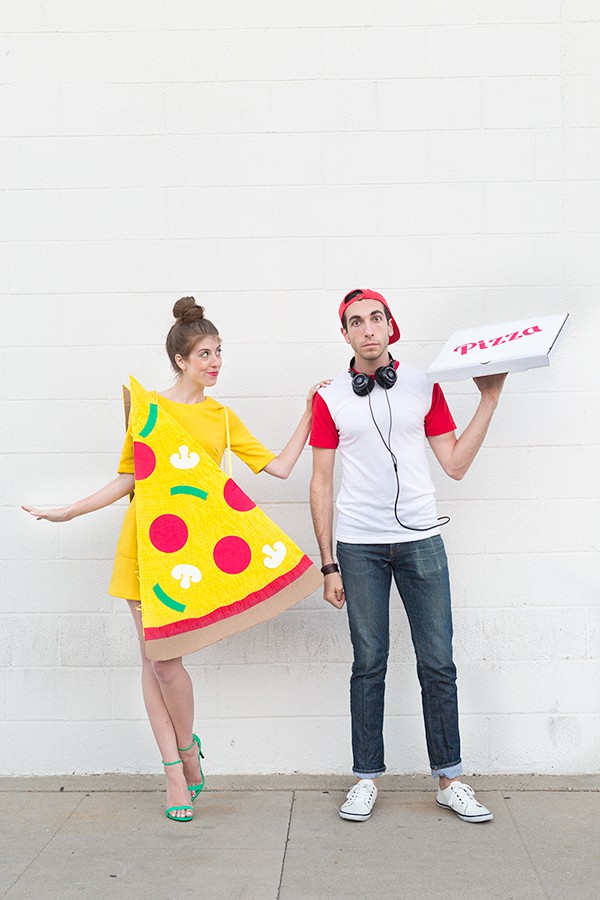 DIY Pizza and Delivery Guy Couples Costume