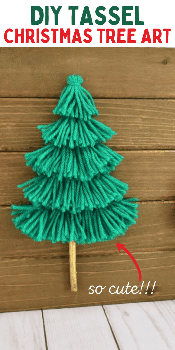 Easy Tassel Christmas Tree Art DIY Craft