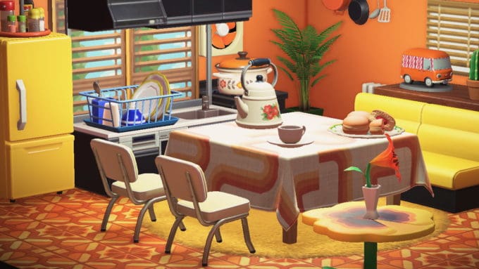 Animal Crossing New Horizons (ACNH): Retro Kitchen Design