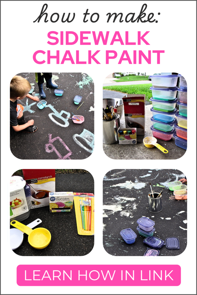 Homemade Sidewalk Chalk Paint