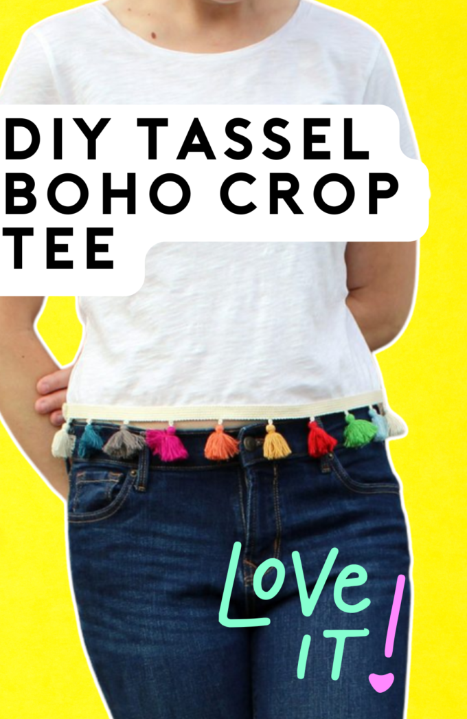 DIY Tassel Boho Cropped Tee