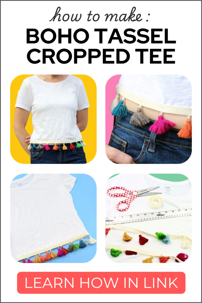 DIY Tassel Boho Cropped Tee