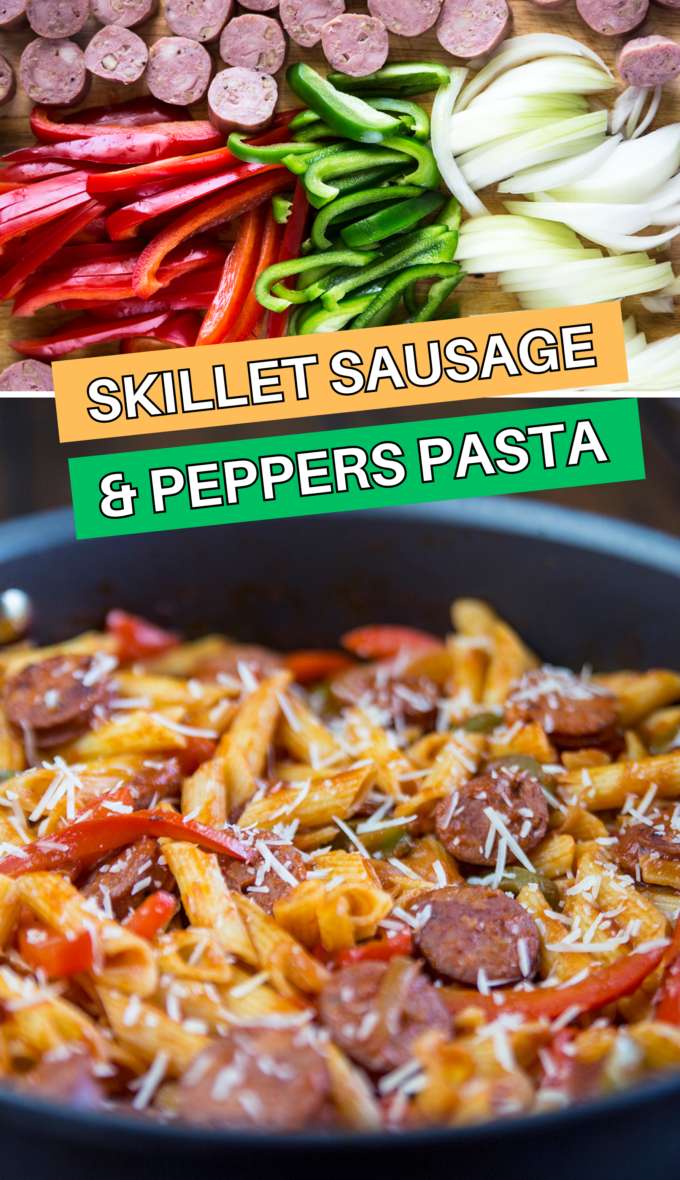 One-Skillet Sausage and Peppers Pasta