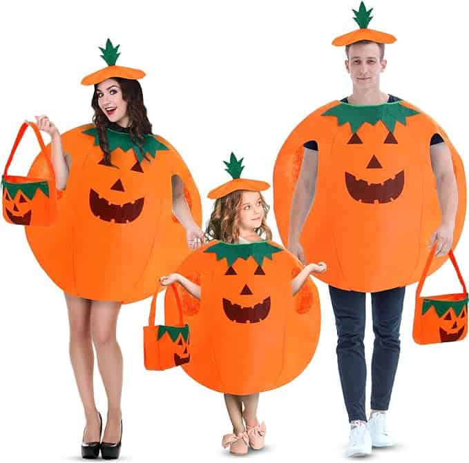 Halloween Pumpkin Costume with Pumpkin Hat and Pumpkin Basket