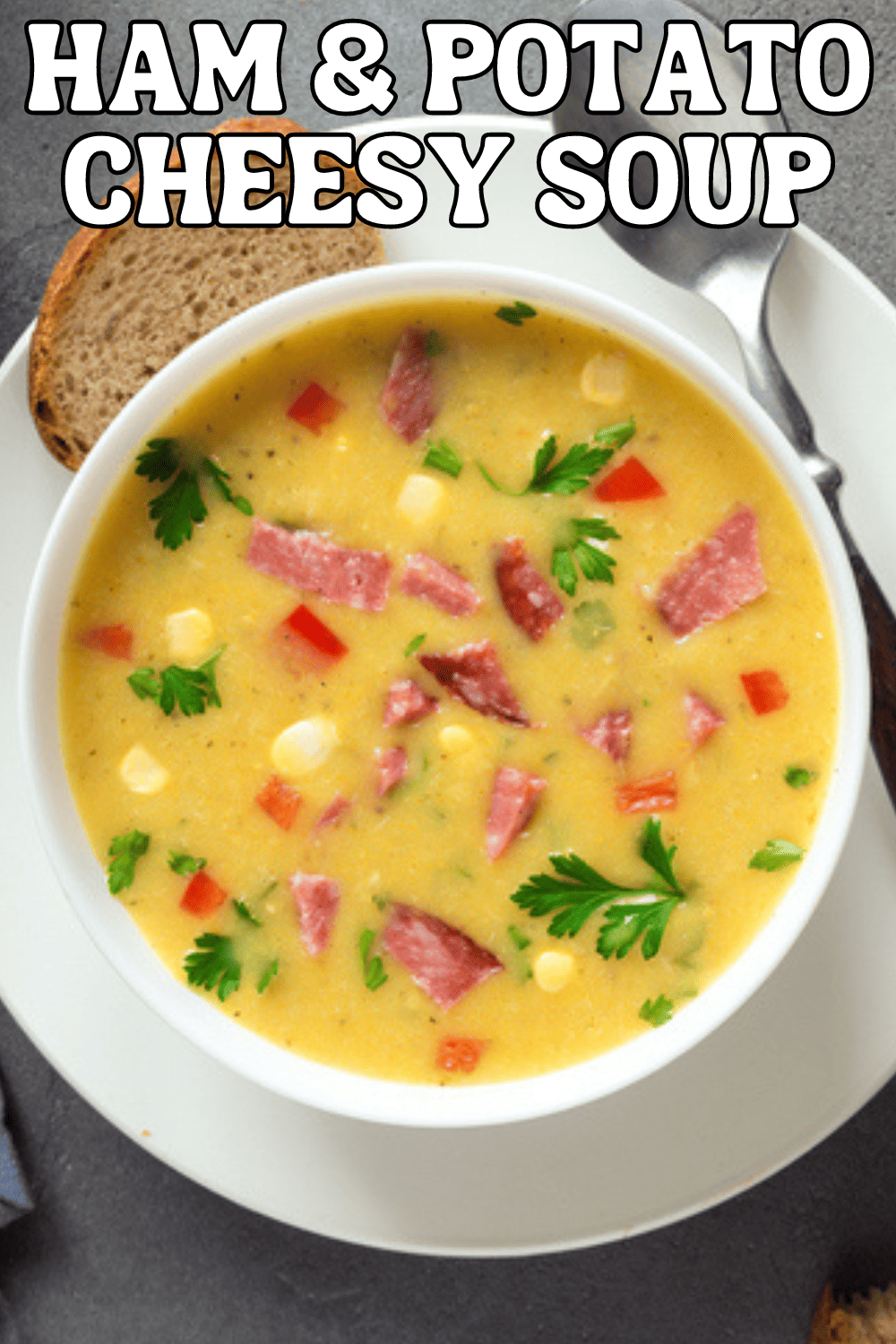 Easy Ham and Potato Cheesy Soup Recipe Mom Spark