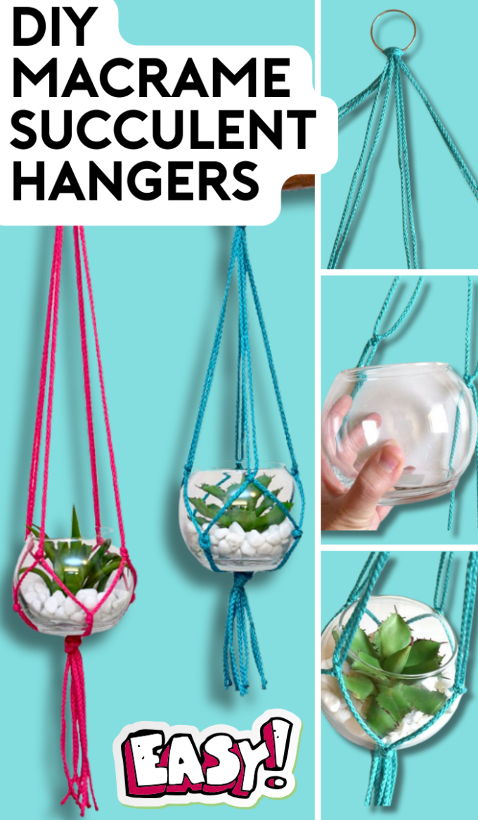 How to Make Macrame Succulent Hangers