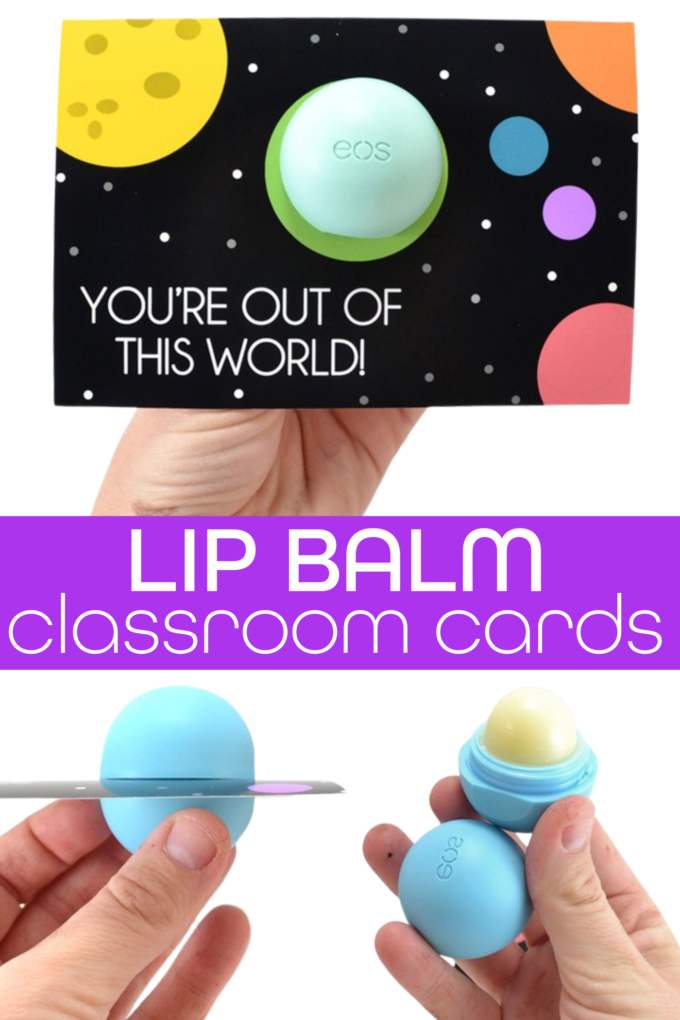 Supplies Needed for EOS Lip Balm Valentine School Printables