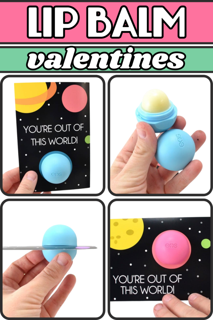 Supplies Needed for EOS Lip Balm Valentine School Printables