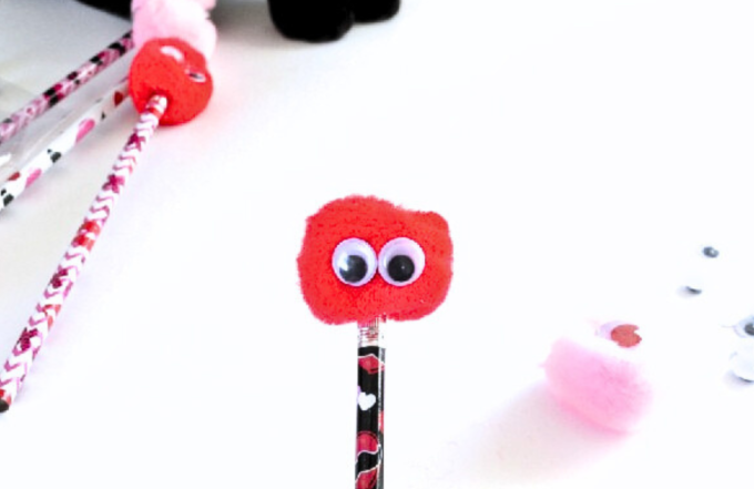 Valentine Monster Pencil Toppers