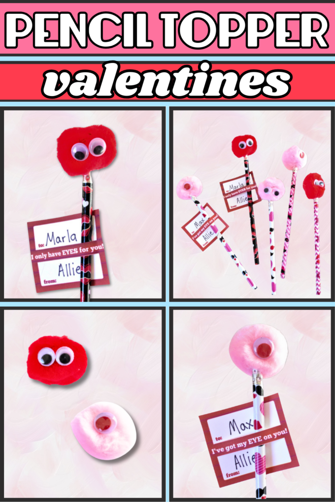 Valentine Monster Pencil Toppers