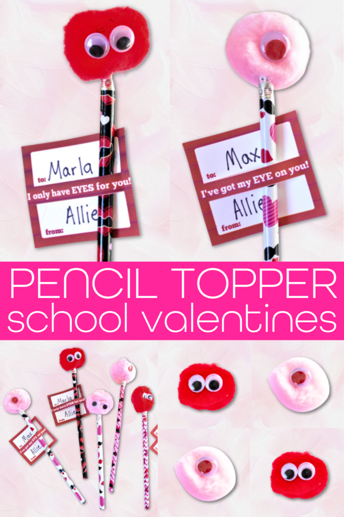 Valentine Monster Pencil Toppers